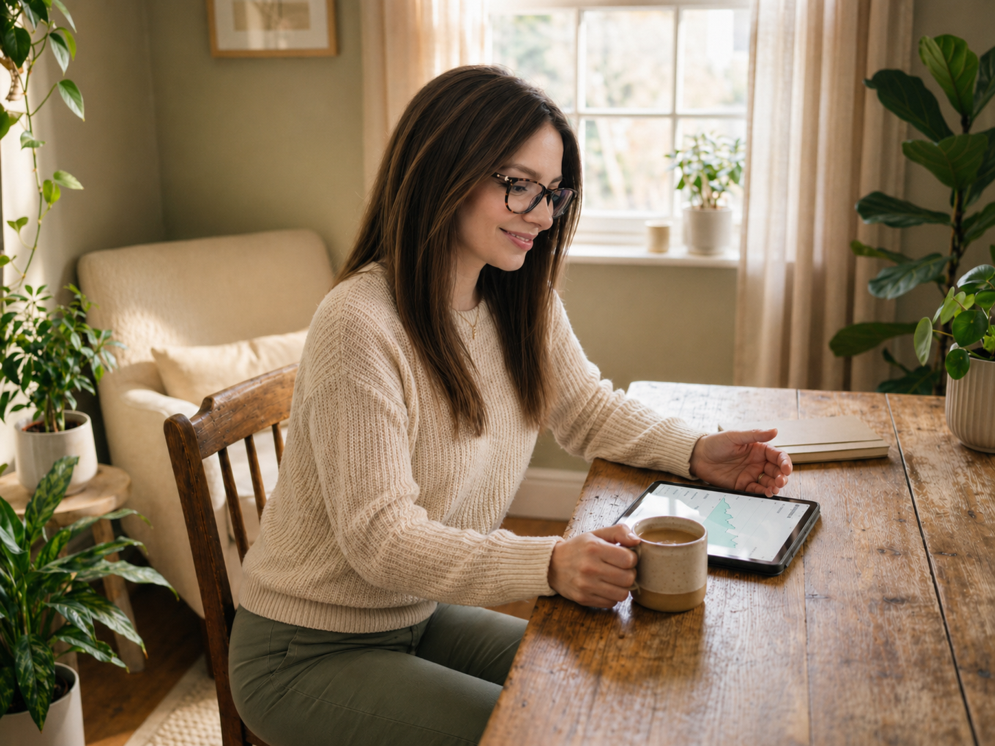 Business owner reviewing monthly bookkeeping and financial reports from Smart Hub Bookkeeping