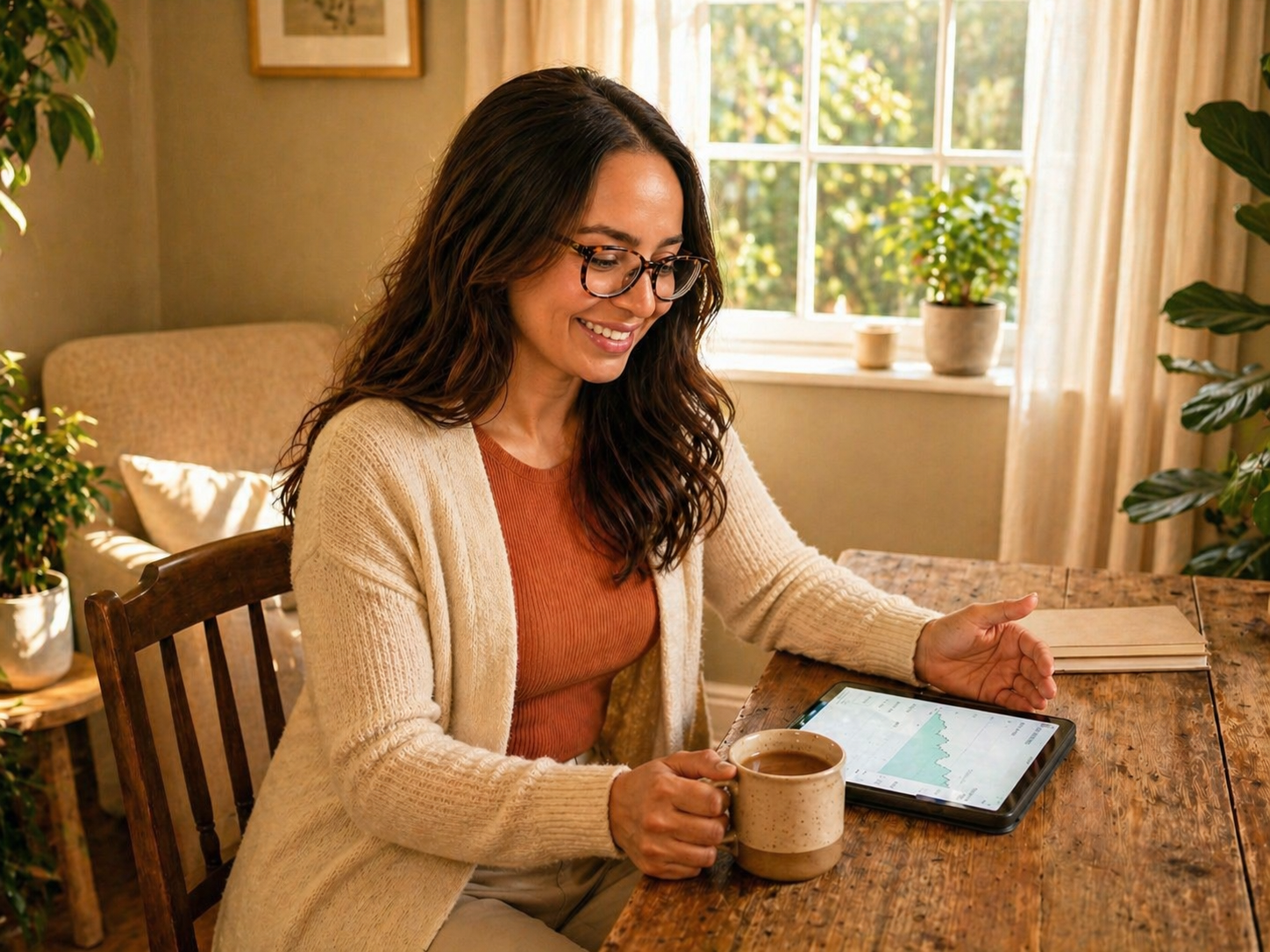 Business owner reviewing monthly bookkeeping and financial reports from Smart Hub Bookkeeping