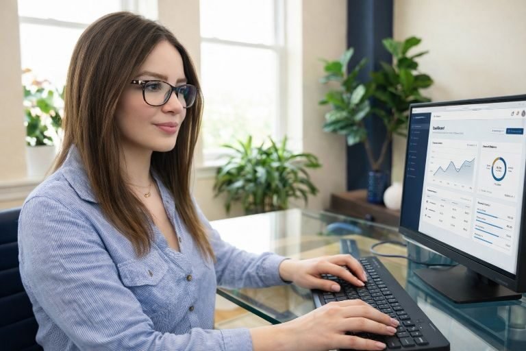 Remote online bookkeeping workspace for clients across the United States