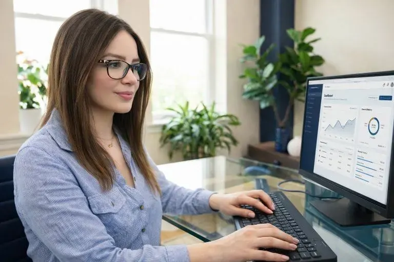 Remote online bookkeeping workspace for clients across the United States